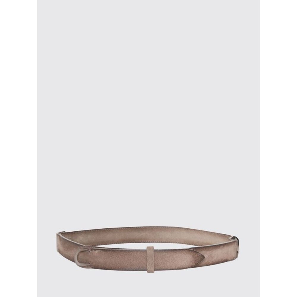 Orciani Men Nobuckle Orciani Suede Calfskin Belt With Interlocking Closure